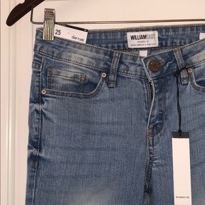 William Rast Floral Decal Crop Flair Jeans.